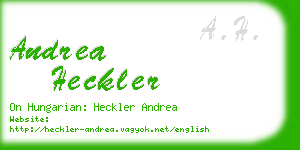 andrea heckler business card